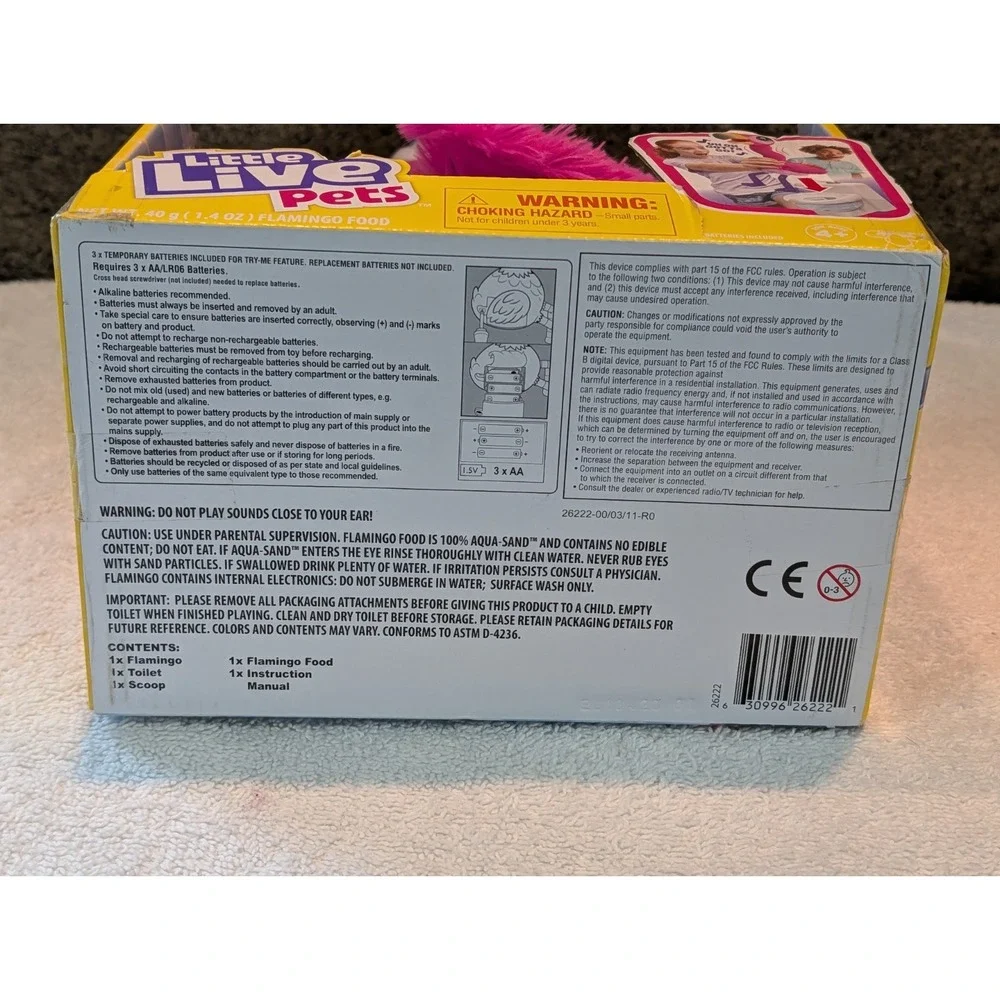 Little LIVE Pets Gotta Go Flamingo In Box Toilet Repeat What I Say READ